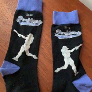 Mid-high socks. Size 9-11 M. 99 problems baseball theme.